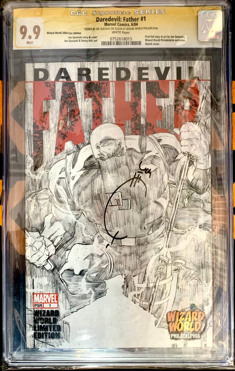 CGC 9.9 DAREDEVIL: FATHER #1 MARVEL COMICS SIGNED BY JOE QUESADA