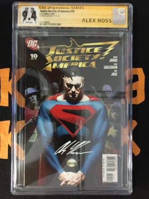 CGC 9.4 Signed Alex Ross Justice Society of America #10