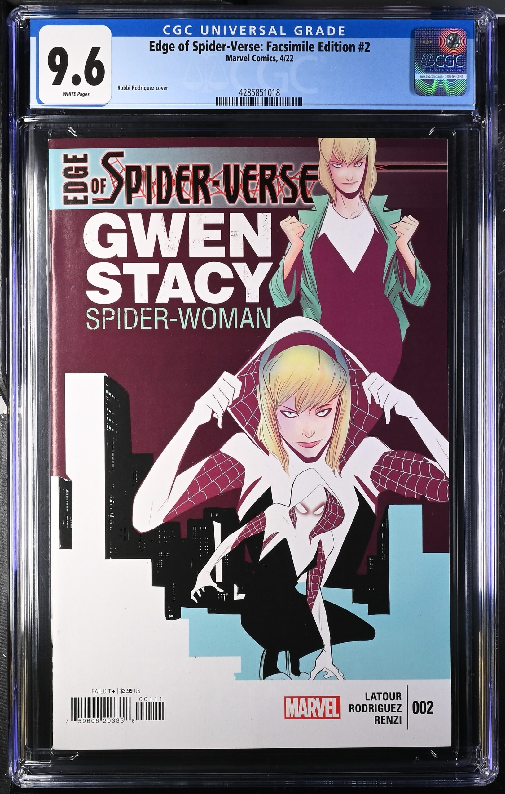 CGC 9.6 Edge of Spider-Verse: Facsimile Edition #2