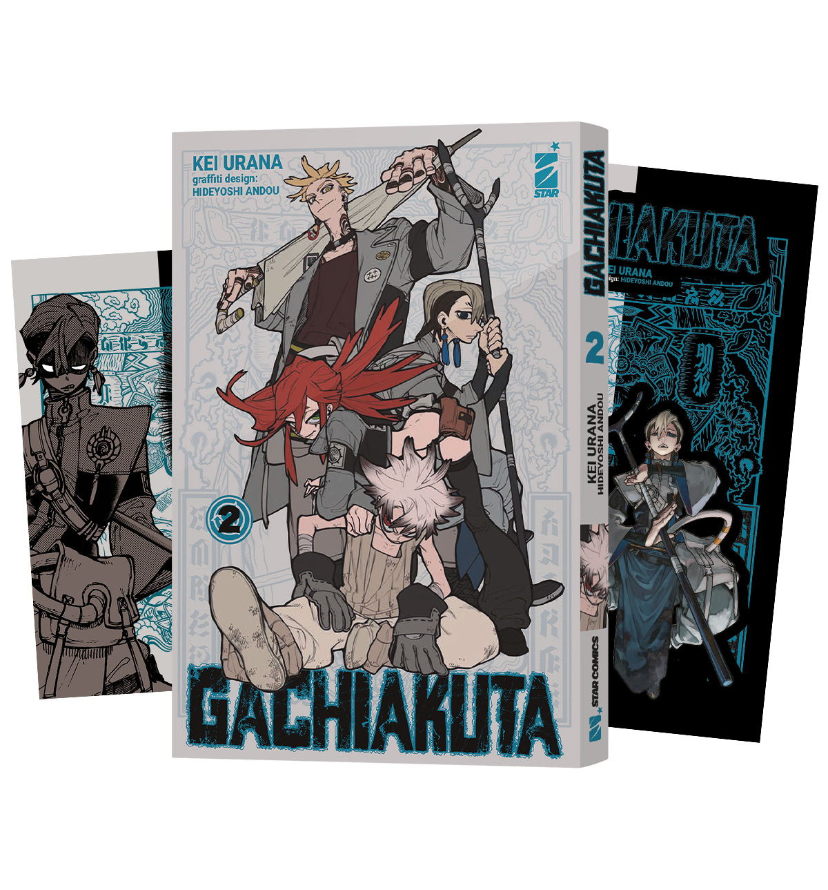 GACHIAKUTA n. 2 VARIANT COVER EDITION CON 1 ILLUSTRATION CARD E 1 SET DI STICKER