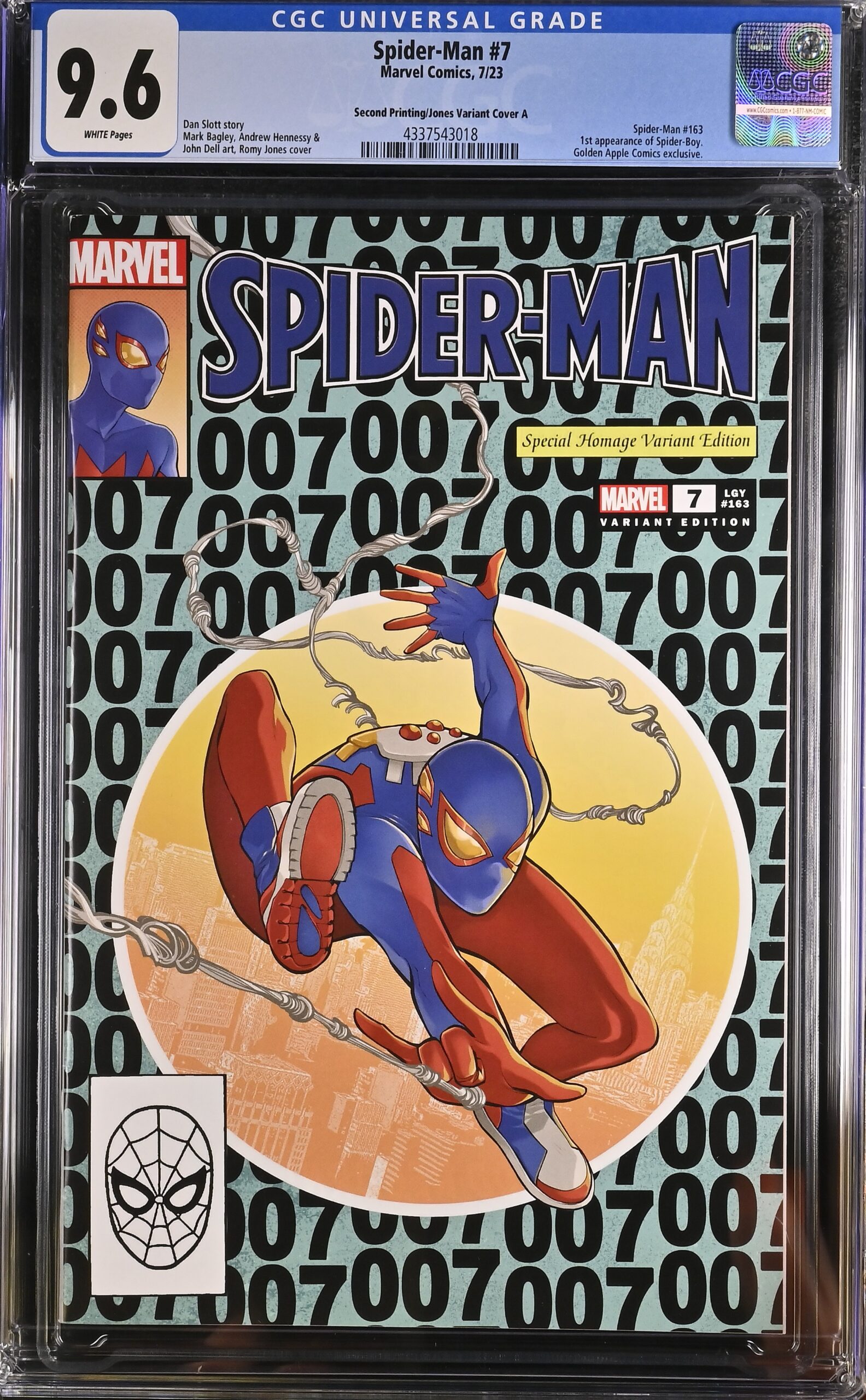 CGC 9.6 Spider-Man #7