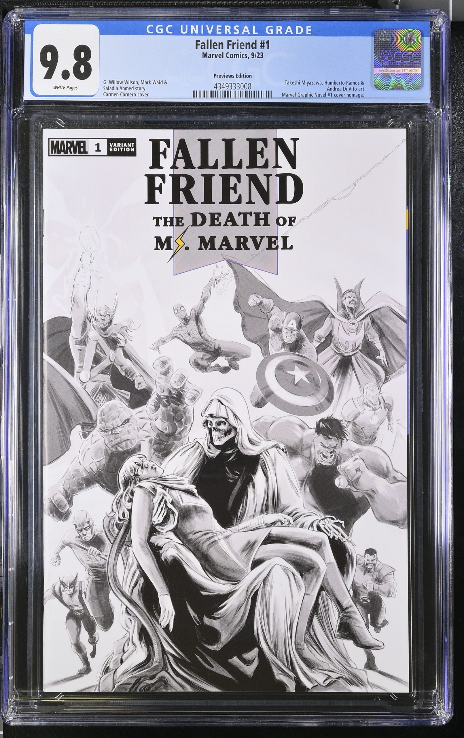CGC 9.8 Fallen Friend #1