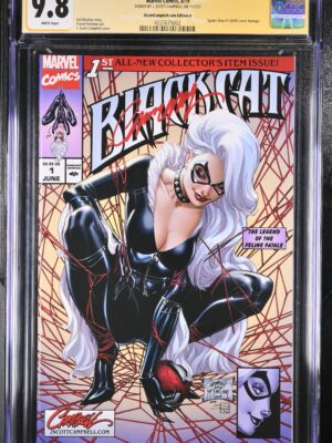 CGC 9.8 Black Cat #1 - Signed J.Scott Campell