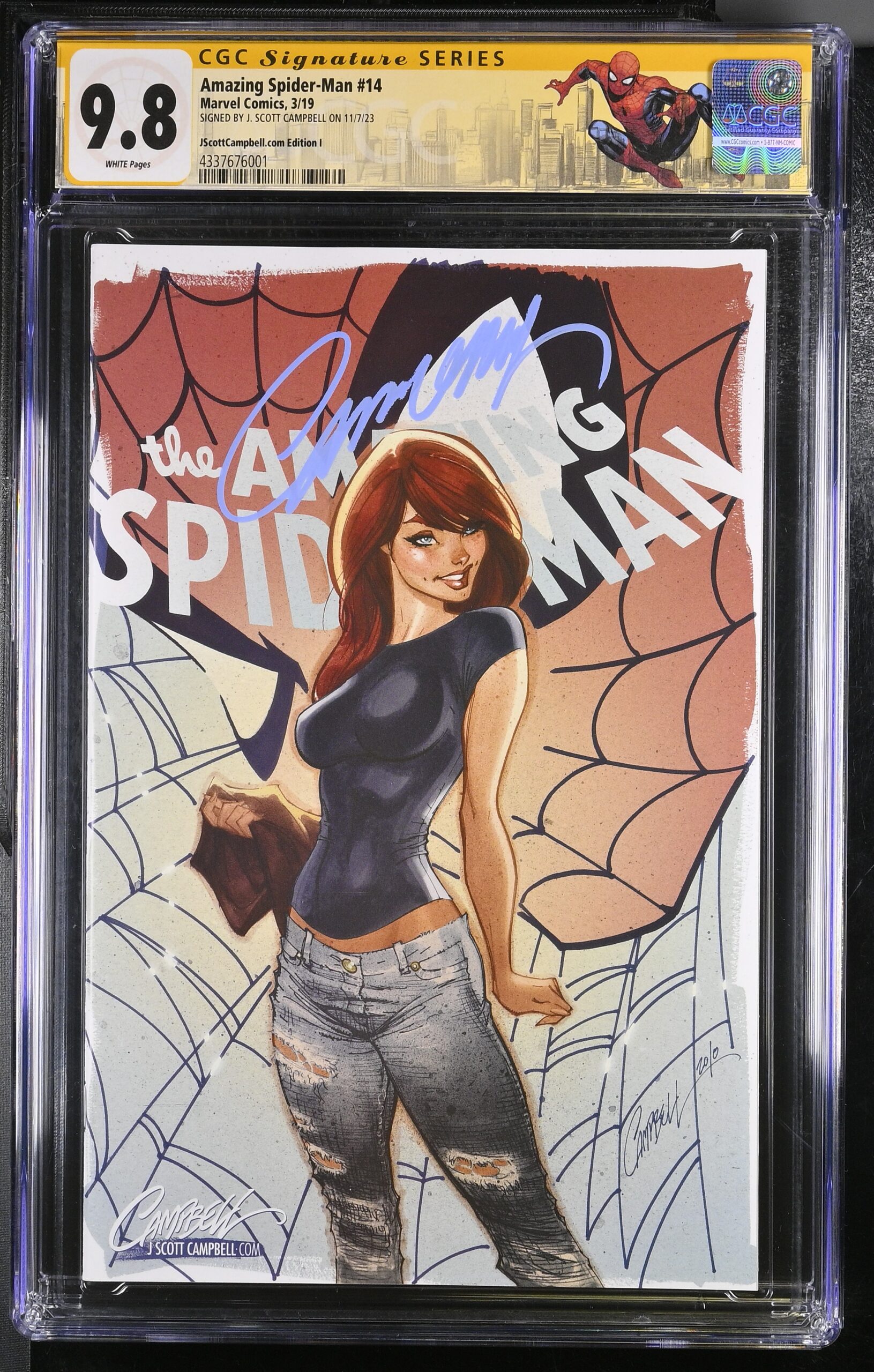 CGC 9.8 Amazing Spider-Man #14 - Signed J.Scott Campell