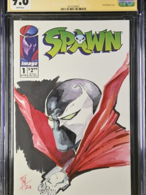 CGC 9.6 30TH ANNIVERSARY SPAWN SIGNED & SKETCH FEDERICO MELE
