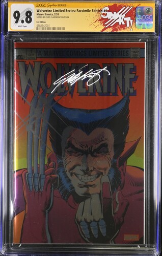 CGC 9.8 Wolverine Limited Series: Facsimile Edition Foil Signed by CHRIS CLAREMONT