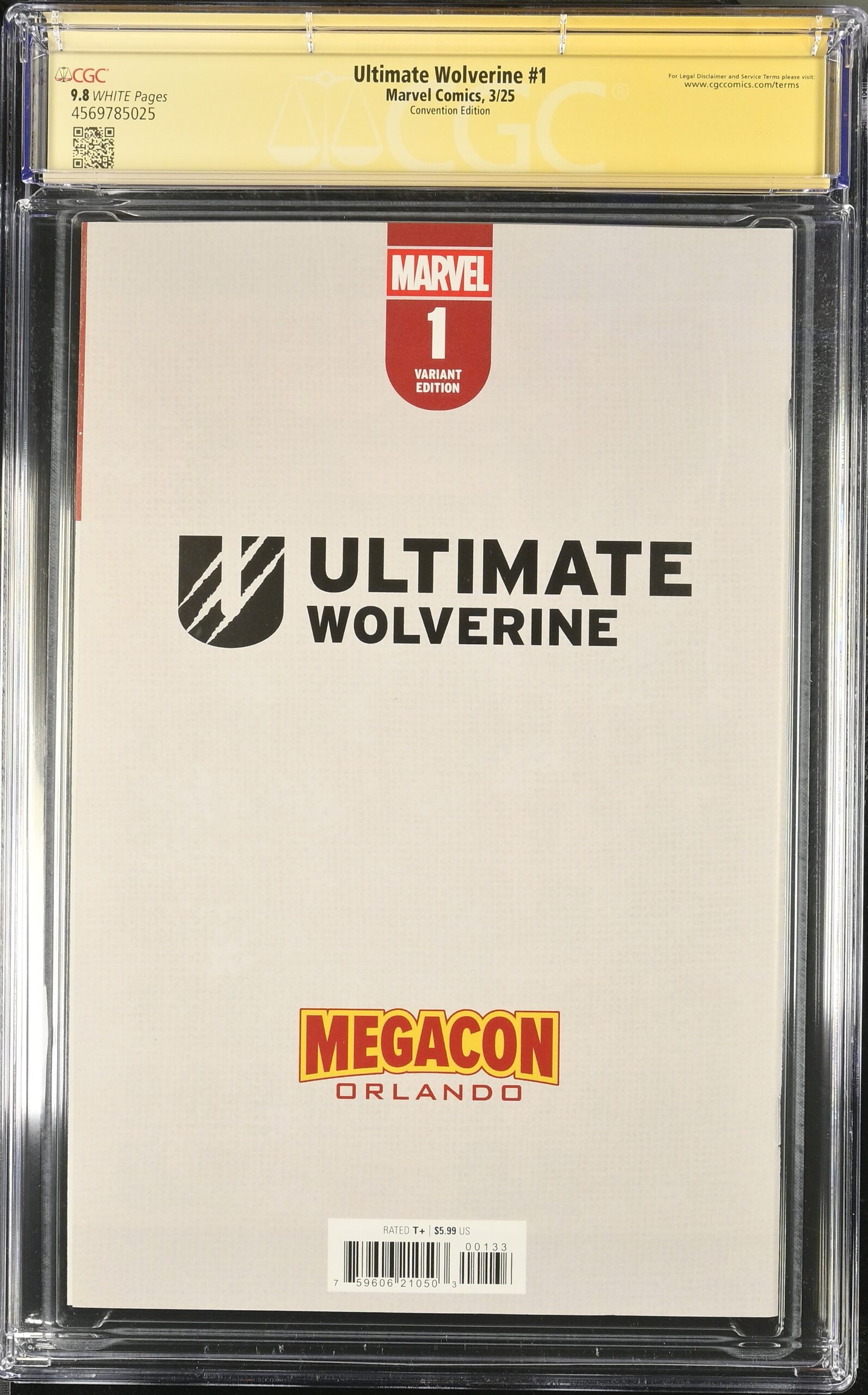 CGC Ultimate Wolverine 1 - Variant Convention Edition 9.8 ( Megacon ) - immagine 2