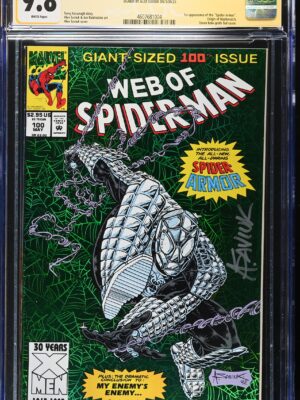 CGC Web of Spider-Man 100 9.8 Signed Alex Saviuk