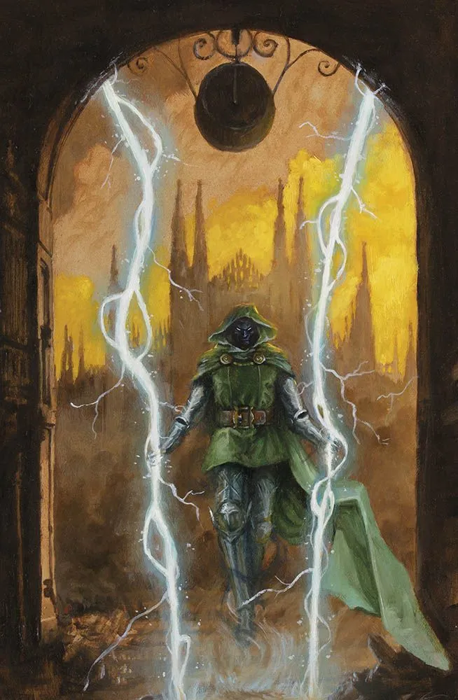 Un Mondo Sotto Destino 5 Panini Doomination Variant Cover di Domenico Cava Marvel Miniserie 291