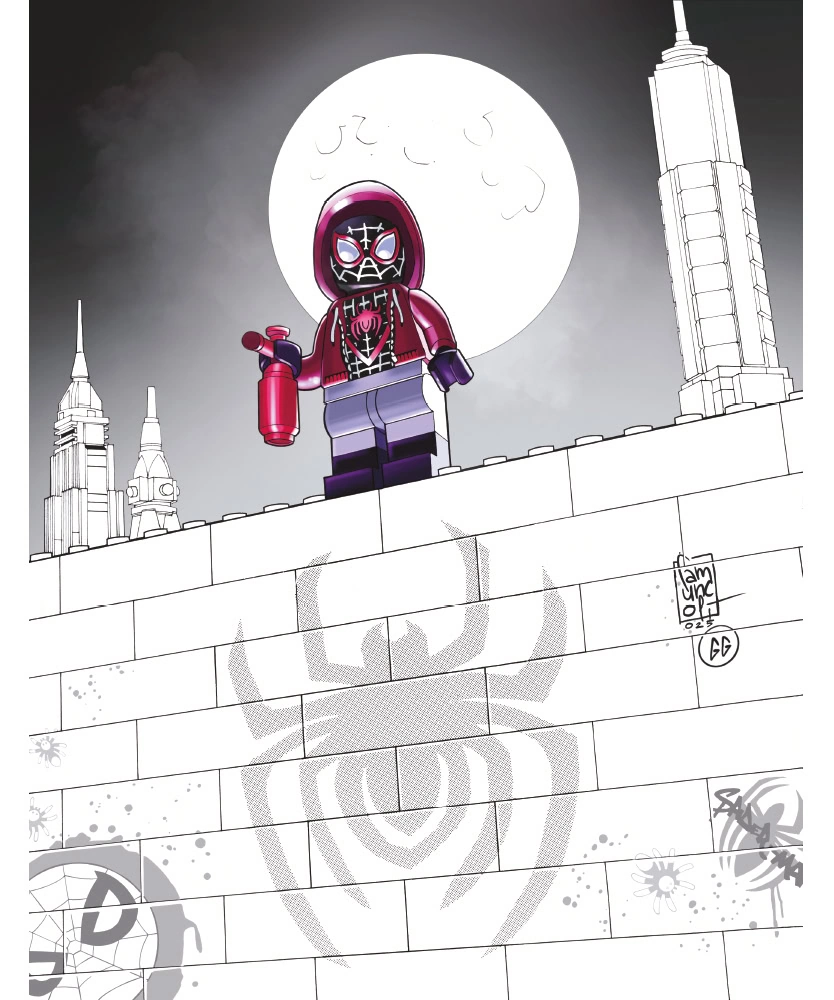LEGO SPIDER-MAN COMIC SPECIAL N.1 - SPIDER-MAN MILES MORALES + SKATEBOARD - VARIANT