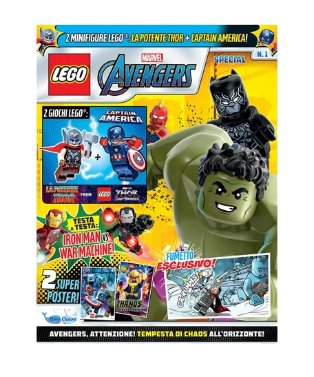 LEGO AVENGERS SPECIALE N.1 - CAPTAIN AMERICA + LA POTENTE THOR