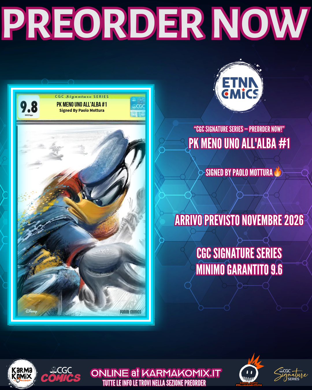PK Meno Uno all’Alba #1 Variant - CGC Signature Series