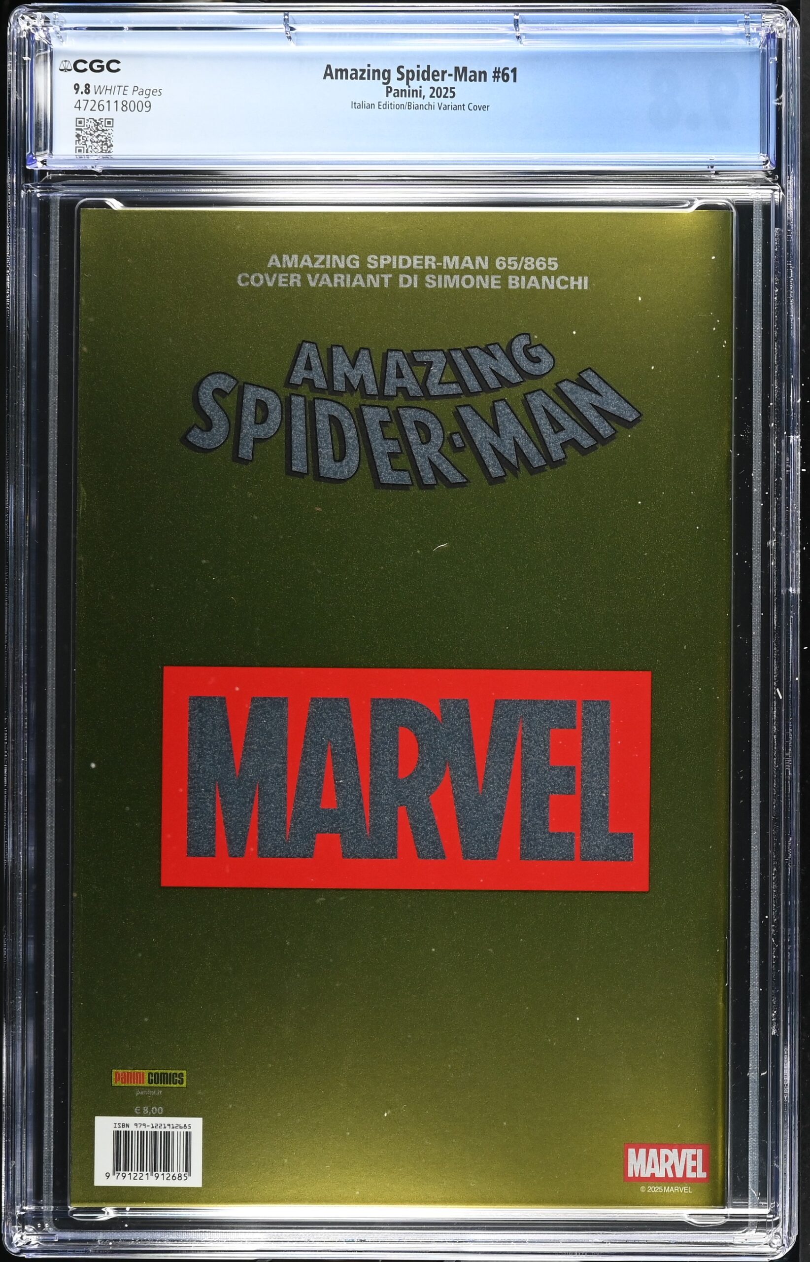 CGC 9.8 Amazing Spider-Man #61 Virgin Cover Simone Bianchi - immagine 2