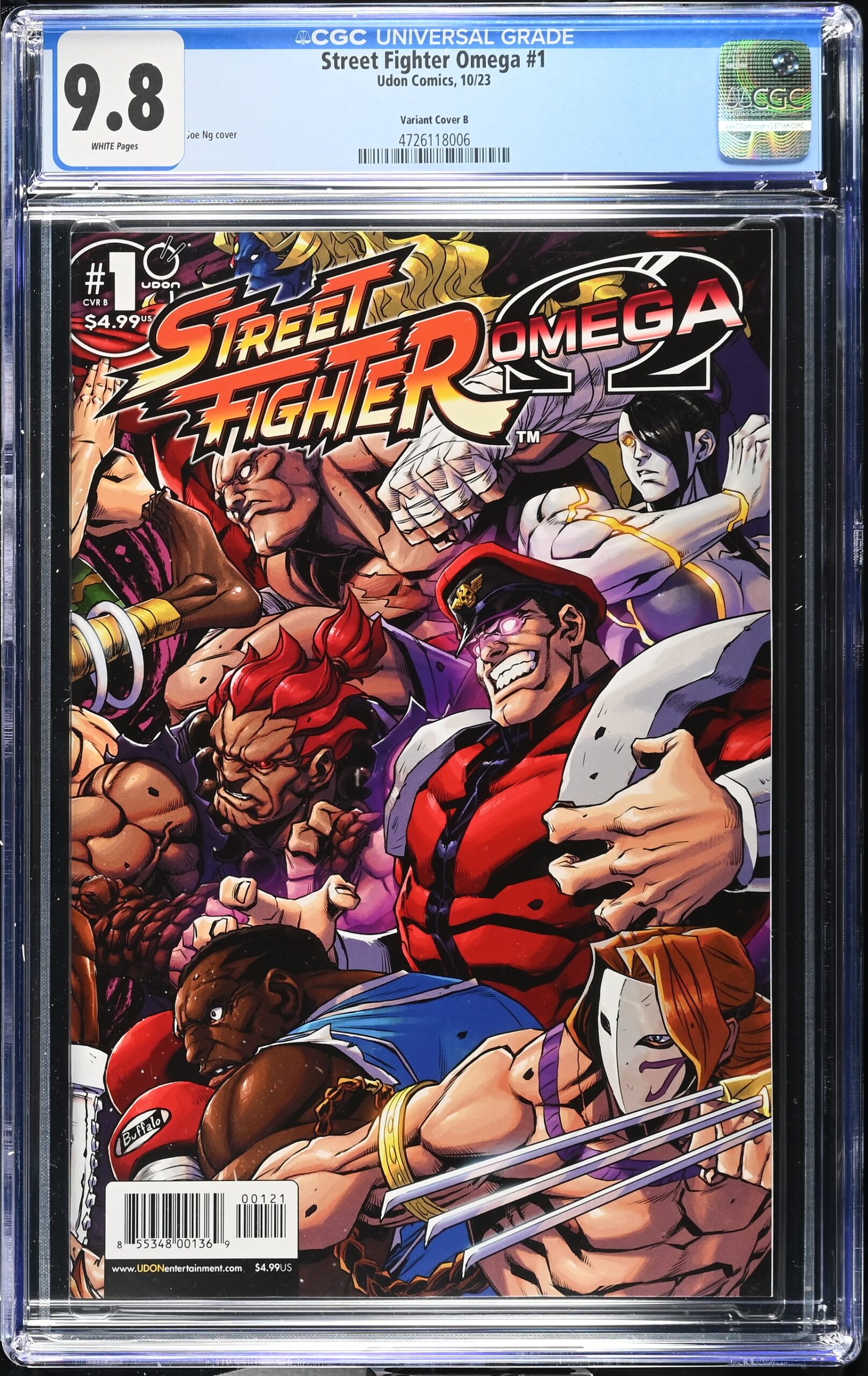 CGC 9.8 Bundle Streeet Fighter Omega #1 Street Figher Omega #1 Variant Cover B - immagine 3